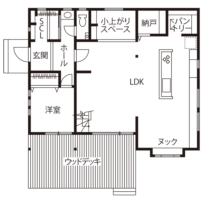 ソーラースマートグリッドホーム　三陽工務店 【2000万円台/趣味室/家事室/カビ抑制工法/間取り図有】エアコン一台でも冬は暖かく快適な暮らしを実現の間取り図（4LDK＋趣味室）1階