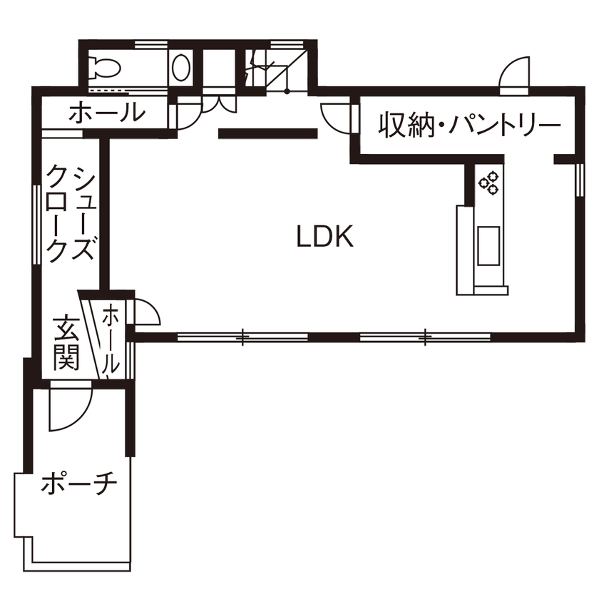 HOLIDAYS（ホリデイズ） 【間取図あり】家をデザインすることは生き方をデザインすること。だから新しい愉しみ方を生み出す家を創造の間取り図（2LDK）1階