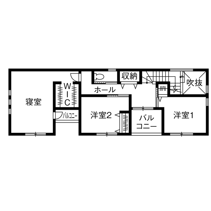 HOLIDAYS（ホリデイズ） 【愛知/1000万円台/3LDK/間取り図】「土地＋自由設計」で実現した、太陽の光と庭の緑に囲まれて暮らす家の間取り図（3LDK）2階