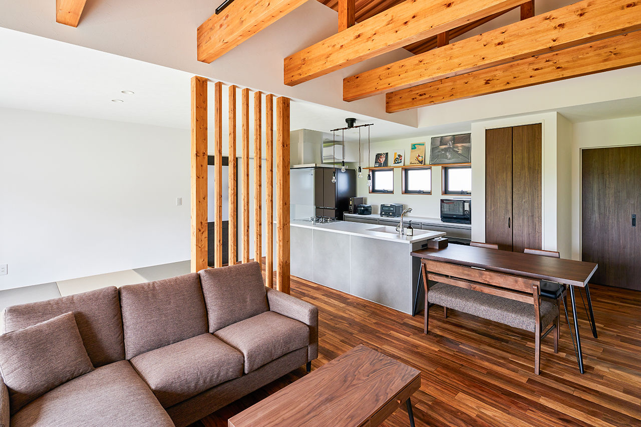 HOLIDAYS（ホリデイズ） 【平屋×リビング土間×薪ストーブ×ペット】田園風景を借景に心豊かに暮らす平屋ライフの建築実例画像6