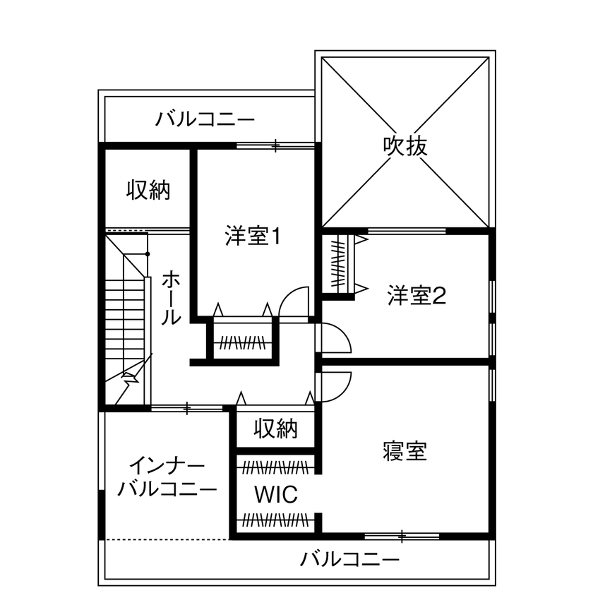 HOLIDAYS（ホリデイズ）  【愛知/3階建て/二世帯/ビルトインガレージ/間取り図】４世代、６人家族がハイセンスに暮らす３階建て の間取り図（5K以上）3階