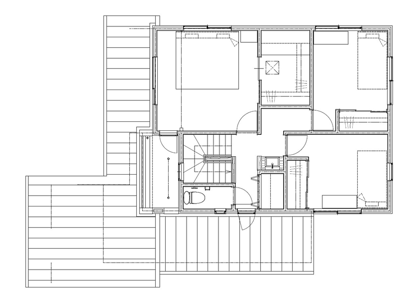 イチマルホーム 【36.5坪／間取り図有】こだわり造作家具と収納力のある和モダンの家の間取り図（3LDK）2階