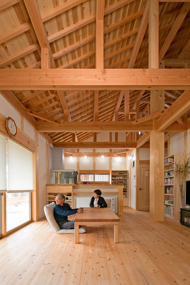 大喜工務店 【滋賀県/2000万円台/平屋/間取り有】長期自然乾燥した一尺角の大黒柱が支える和モダンデザインの平屋建ての建築実例画像4