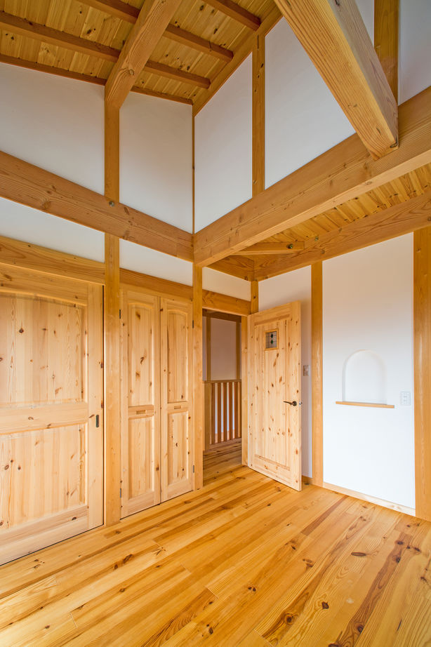 大喜工務店 【滋賀県/2000万円台/間取り有】天井まで7ｍもの大空間リビングで子どもの感性が育つ、木のおしゃれな家の建築実例画像15