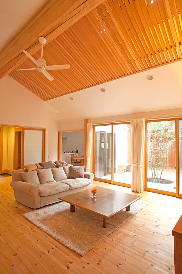 大喜工務店 【滋賀県/2000万円台/平屋/ビルトインガレージ/間取り】老後二人暮らしに考慮した間取りで自然素材豊かな家の建築実例画像4