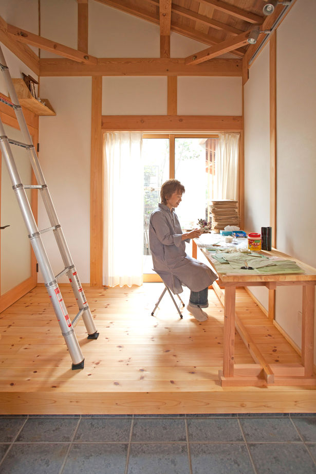 大喜工務店 【滋賀県/2000万円台/平屋/ビルトインガレージ/間取り】老後二人暮らしに考慮した間取りで自然素材豊かな家の建築実例画像5