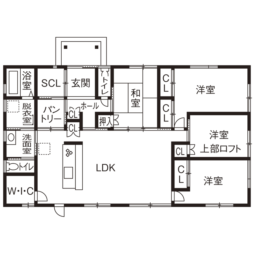 大喜工務店 【滋賀県／平屋／間取り図有】子どもからヒノキの香りがするほど、良質なヒノキ材に包まれた平屋の間取り図（4LDK）１階