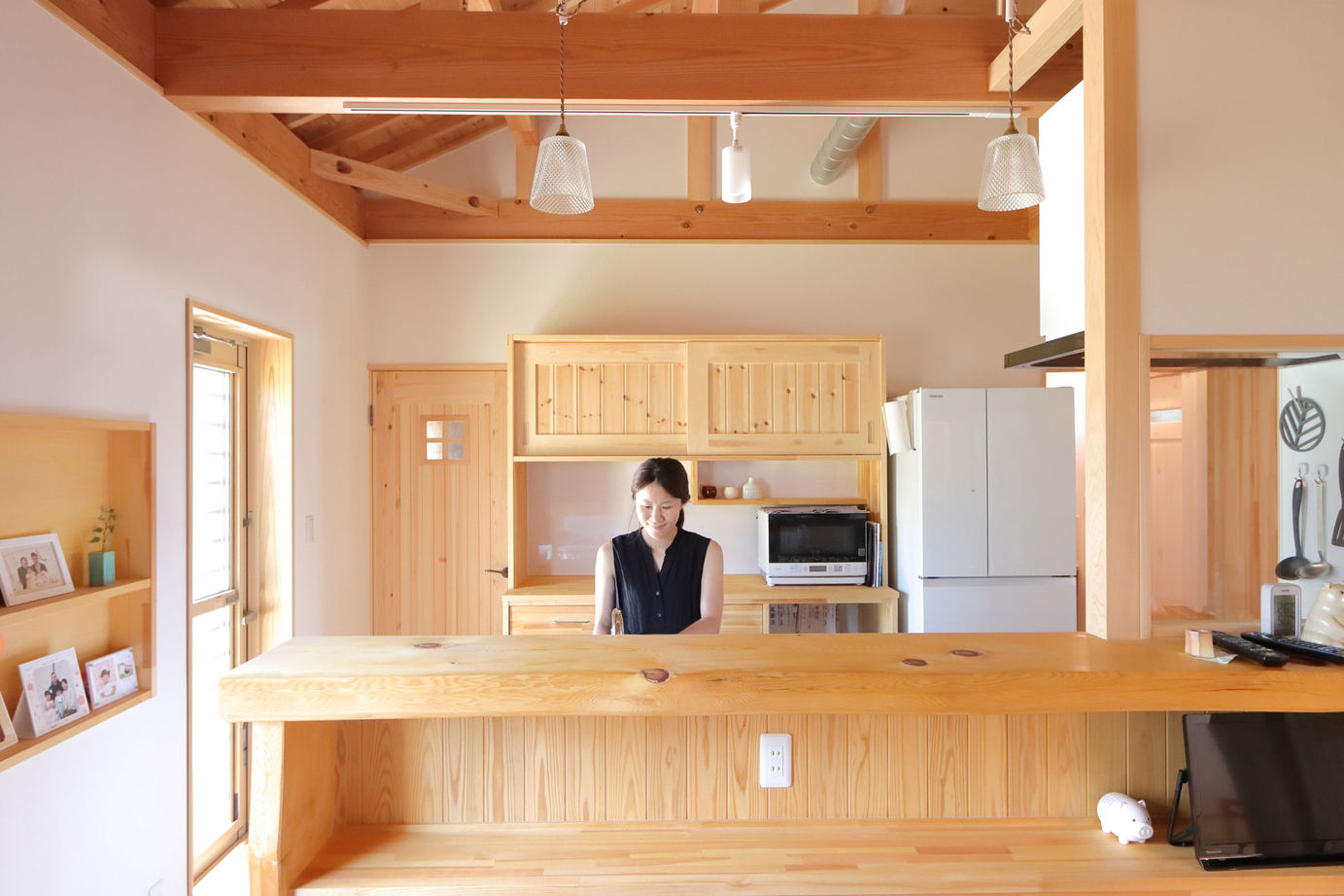 大喜工務店 【滋賀県／平屋／間取り図有】子どもからヒノキの香りがするほど、良質なヒノキ材に包まれた平屋の建築実例画像3