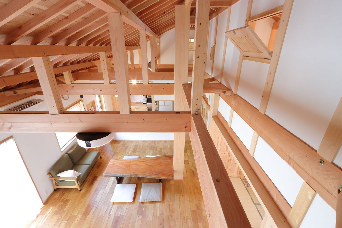 大喜工務店 【滋賀県／平屋／間取り図有】子どもからヒノキの香りがするほど、良質なヒノキ材に包まれた平屋の建築実例画像4