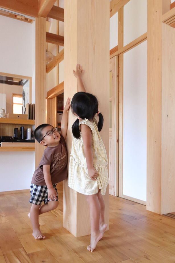 大喜工務店 【滋賀県／平屋／間取り図有】子どもからヒノキの香りがするほど、良質なヒノキ材に包まれた平屋の建築実例画像9