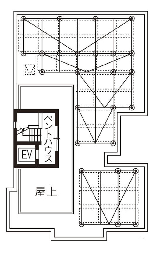 旭化成ホームズ（ヘーベルハウス） アウトドア空間を部屋のように使い多世帯で伸びやかに暮らすの間取り図nullR階