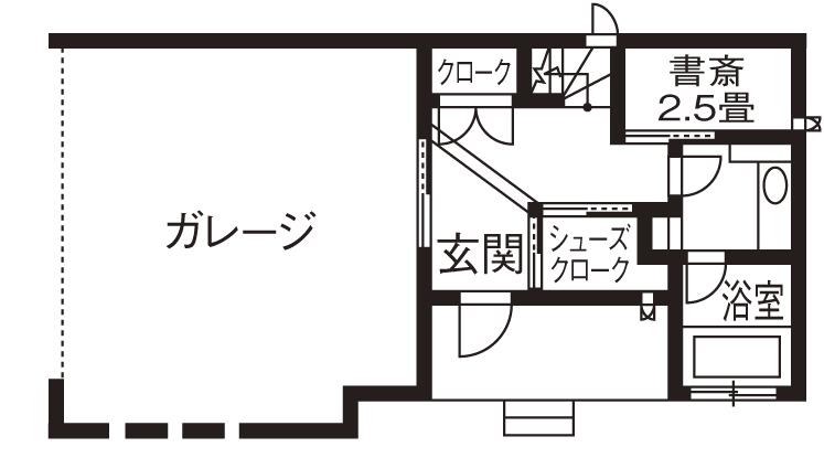 旭化成ホームズ（ヘーベルハウス） こだわりのインテリアと空間設計で子どもと一緒に心地よく暮らす家の間取り図null1階
