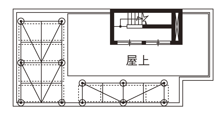 旭化成ホームズ（ヘーベルハウス） こだわりのインテリアと空間設計で子どもと一緒に心地よく暮らす家の間取り図nullPH階