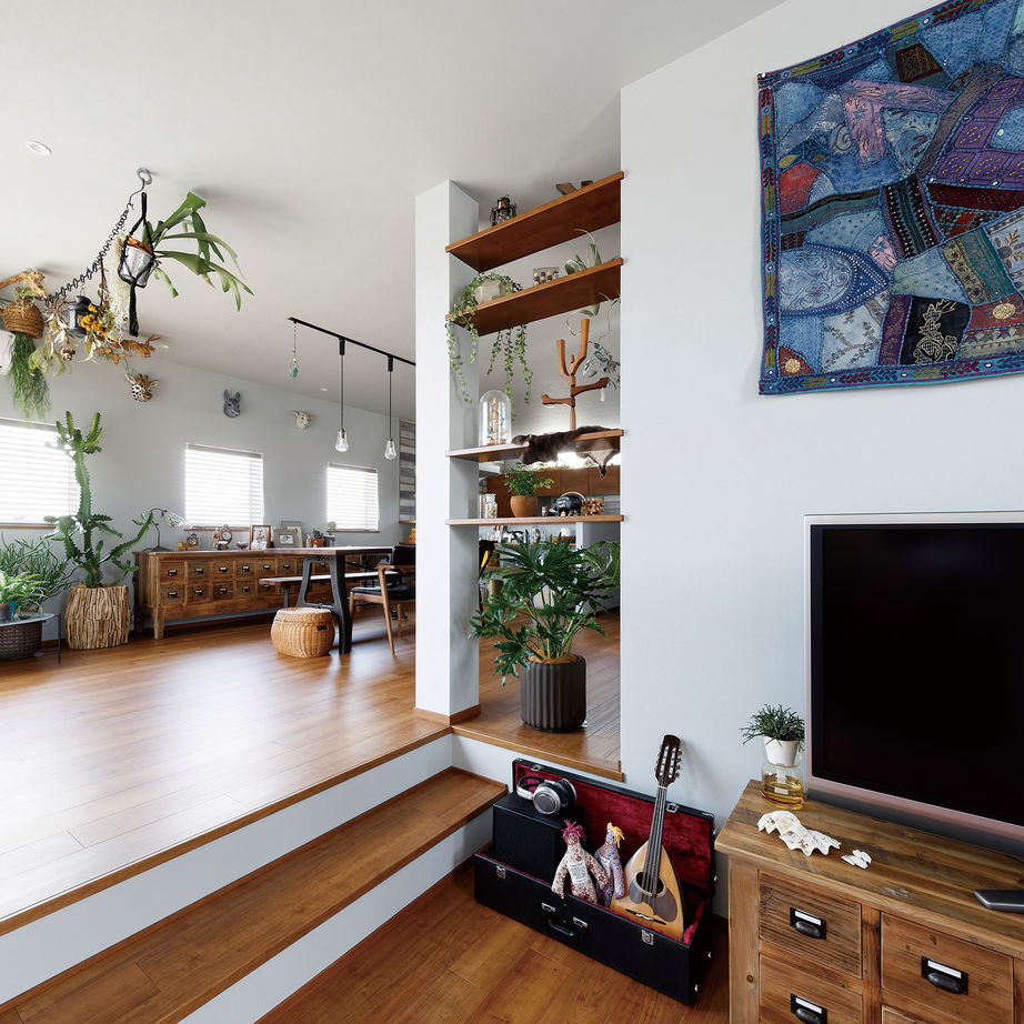 旭化成ホームズ（ヘーベルハウス） 好きなモノに囲まれて楽しく暮らす　見せる収納を活かしたインテリアの建築実例画像4