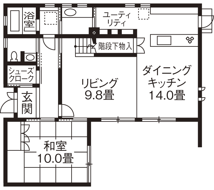 旭化成ホームズ（ヘーベルハウス） 住まいや家具を長く大切に使う　愛着の持てる質感やデザインを重視の間取り図null1階