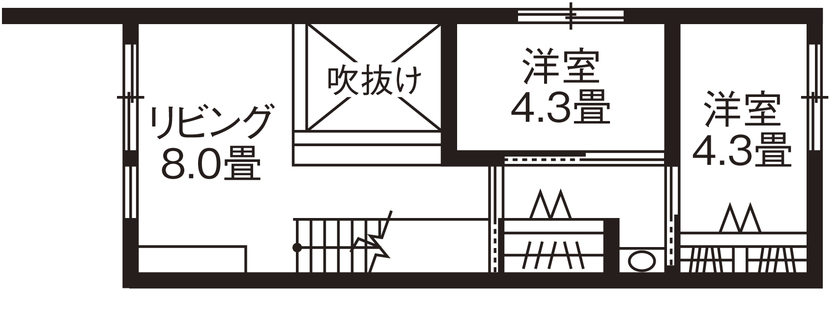 旭化成ホームズ（ヘーベルハウス） 敷地22.9坪でも明るく開放的に　３階建てを活かした設計力が光る家の間取り図（3LDK）3階