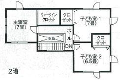 太平ホーム北海道 【1500-2000万円/間取図(4LDK)】こだわりは性能。Ｗ断熱で冬でも暖かく心地良いお家の間取り図（4LDK）2階
