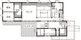 タツホーム　竜建 【間取り図有/本体価格1765万円/39坪】周辺環境に配慮した工夫で快適に暮らす、平屋のような和モダンの家の間取り図（3LDK）1階
