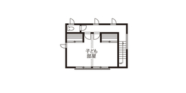 タツホーム　竜建 【間取り図有/本体価格1765万円/39坪】周辺環境に配慮した工夫で快適に暮らす、平屋のような和モダンの家の間取り図（3LDK）2階
