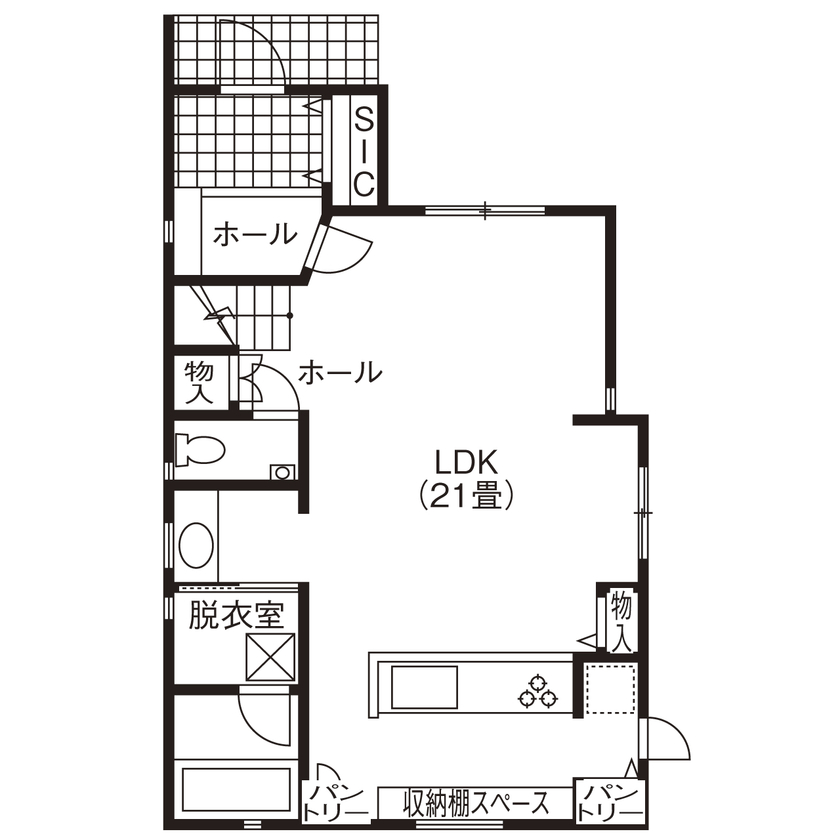 HOUSECODE(ハウスコード） 【堺市/1900万円台/無垢の床】家族と思い出を紡ぐ家【間取り図あり】の間取り図（3LDK）1階