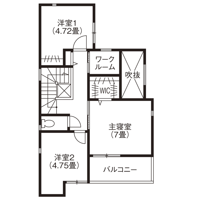 HOUSECODE(ハウスコード） 【堺市/1900万円台/無垢の床】家族と思い出を紡ぐ家【間取り図あり】の間取り図（3LDK）2階