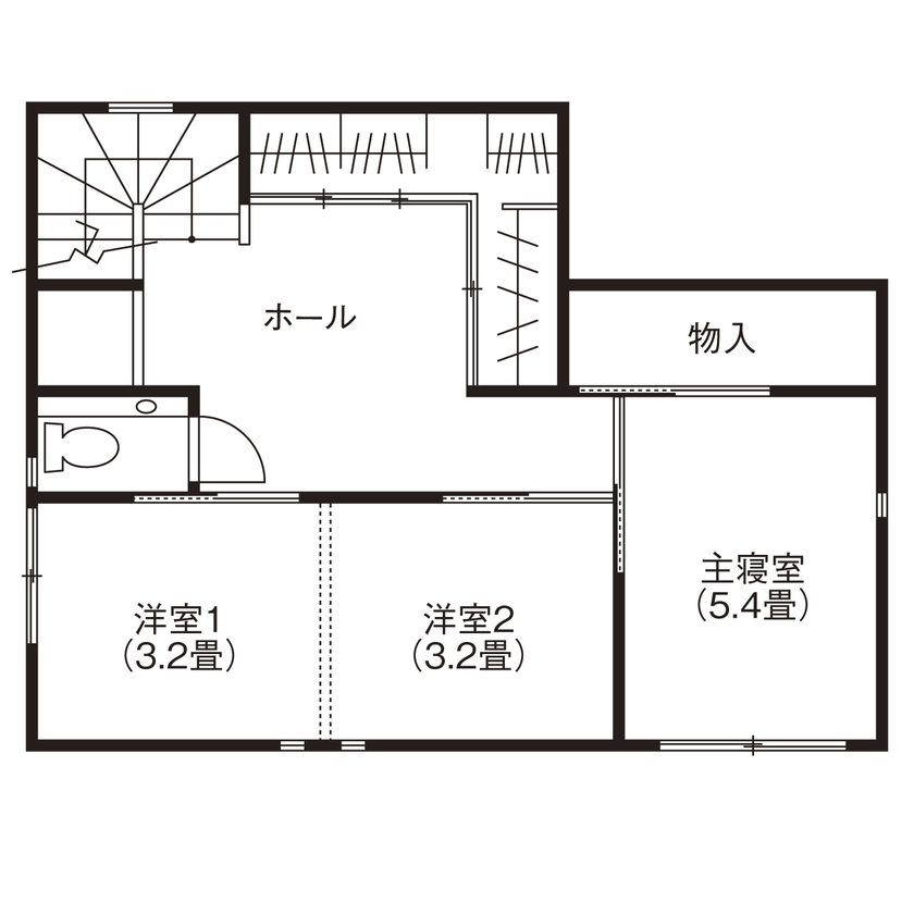 HOUSECODE(ハウスコード） 堺市/敷地約18坪/3階建て/2階リビング/グリーンに囲まれる家【間取り図あり】の間取り図（3LDK）3階