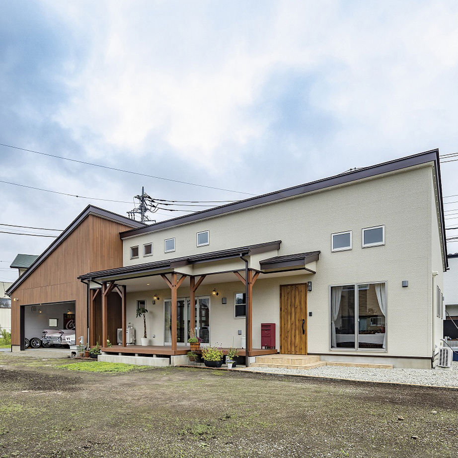 ホビースタイル　角屋工業 通り抜けのできるインナーガレージが印象的！LDKからクラシックカーとバイクを眺める『平屋』の暮らしの建築実例画像10