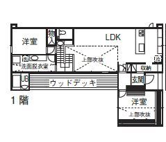 ホビースタイル　角屋工業 遊びゴコロ×住み心地を追求！暮らしと仕事が繋がる快適な家の間取り図（4LDK＋ロフト＋収納）1階