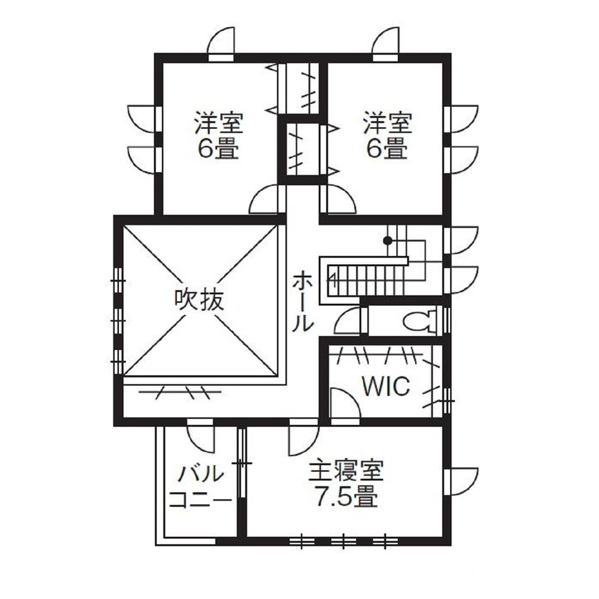 ホビースタイル　角屋工業 バリのリゾートホテルに憧れて“自分流”のスタイルを実現の間取り図（4LDK）2階
