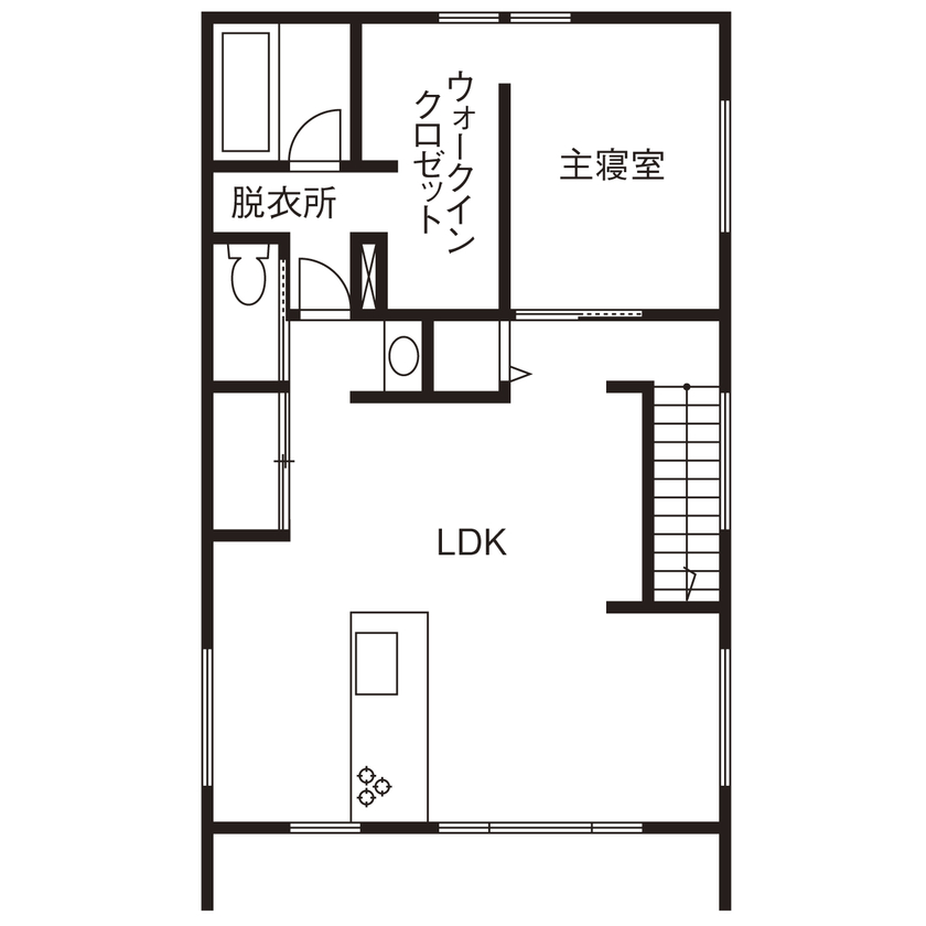 暮るみ（くるみ） 【間取図有/インナーガレージ/2階リビング】「毎日が春のリゾートホテルみたいな家です！」の間取り図（3LDK）２階