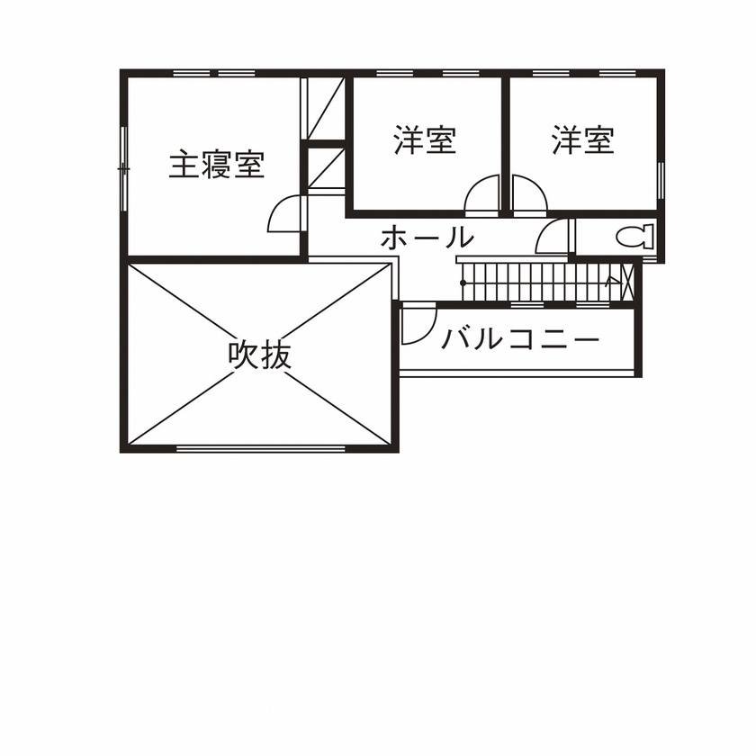 A ARCHiTECT 【本体価格2800万円/約43.2坪】開放感溢れる吹き抜けのLDKと家族だの時間を楽しむ中庭のある家の間取り図（4LDK）