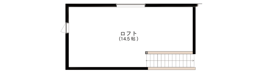エコワークス 【ZEH住宅/27.6坪/平屋/間取り図あり】大切なものがすぐそばに。愛車を眺めながら、愛犬と楽しく過ごす家の間取り図（2LDK＋ロフト）ロフト