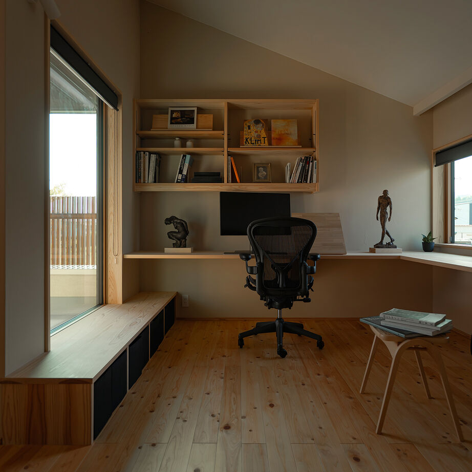 エコワークス 【ZEH住宅/39.5坪/2階建て/間取り図あり】夢のアトリエで描き、音楽室で楽器を奏でる、和カフェのような家の建築実例画像8