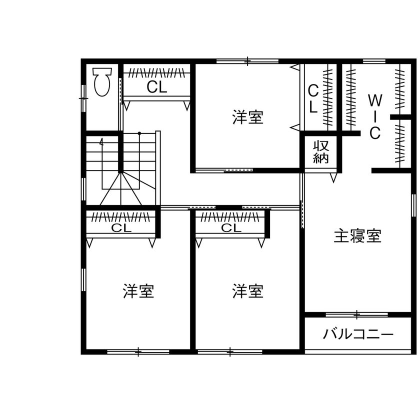 SEINO HOME（セイノーホーム） by 西濃建設 【岐阜/1000万円台/30坪台/間取り】地元密着でアフターまでお任せできる安心感。10kW超のソーラーハウスの間取り図（5K以上）2階