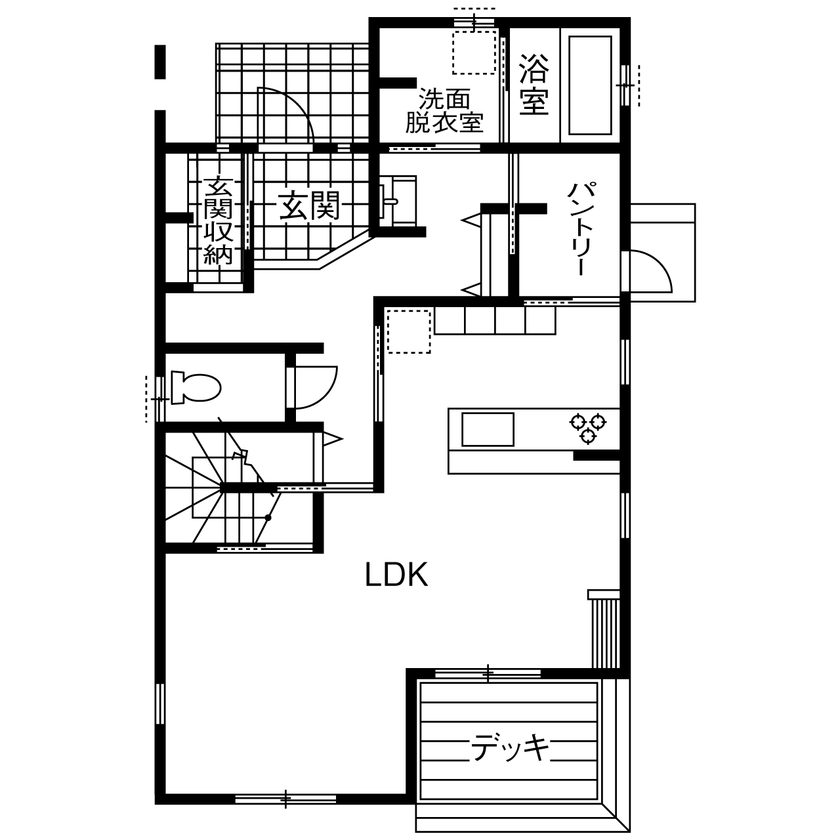 SEINO HOME（セイノーホーム） by 西濃建設 【岐阜/2000万円台/30坪台/間取り】南欧風の可愛らしいデザインに太陽光と耐震構造をプラスした高性能住宅の間取り図（3LDK）1階