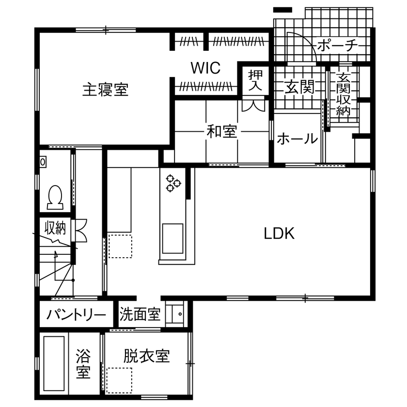 SEINO HOME（セイノーホーム） by 西濃建設 【岐阜/1000万円台/30坪/間取り】平屋風の2階建て。「土地探しから助けてもらえて負担が減りました」の間取り図（3LDK）1階