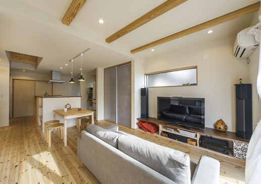 昭栄建設の注文住宅 【2000～2500万円】冬でも温もりたっぷりの地域材に包まれた暮らしの建築実例画像5