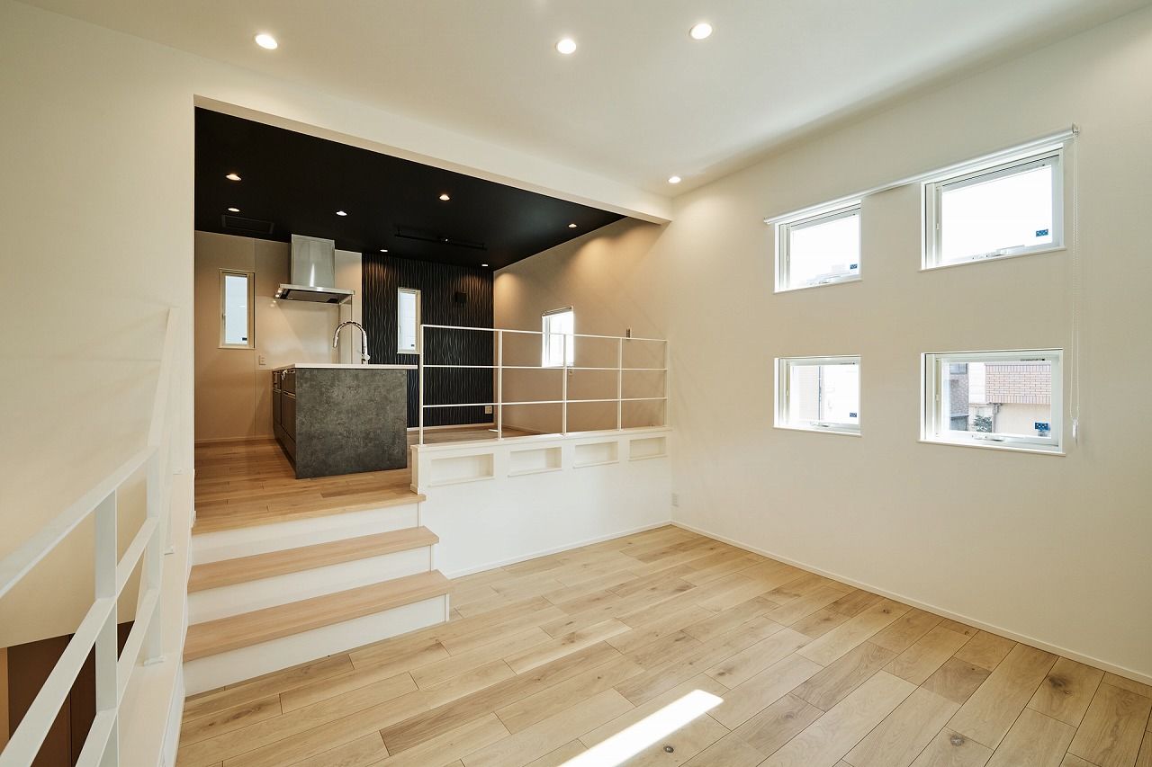 ダイケンアーキテクツ 家事をしていても家族を身近に感じる毎日。スキップフロアでつながる住まいの建築実例画像2