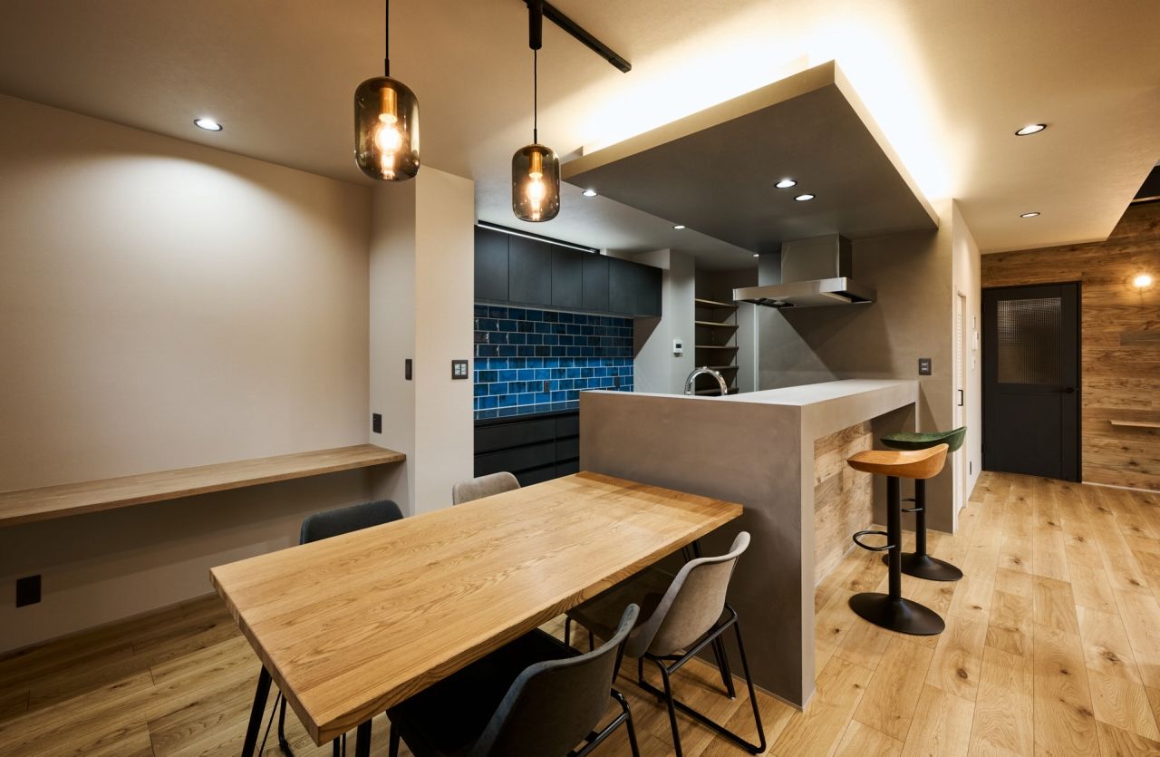 ダイケンアーキテクツ 異素材を組み合わせたコーディネートが美しい住まいの建築実例画像1