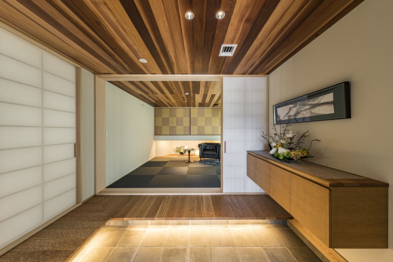 Lien建築設計(旧サロンナビ) いつの時代にも喜ばれる、飽きのこないデザインと暮らしやすい動線が快適な和モダン住宅の建築実例画像2