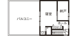 田原建設 培った技術力で施主の思いを形に　バリアフリー都市型2世帯住宅もの間取り図（LDK×2(2世帯)＋3居室＋書斎＋納戸）3階