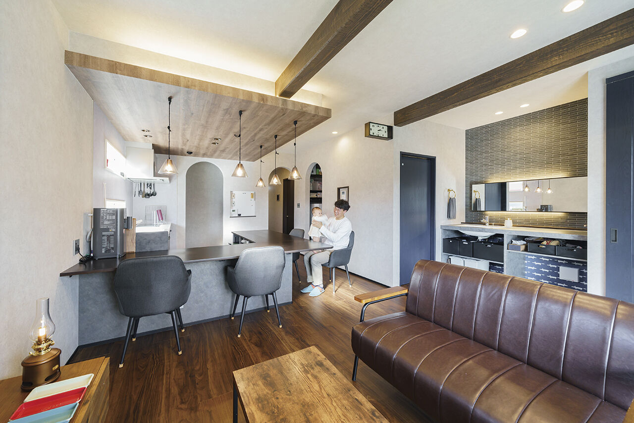 田原建設 【1762万円／京都／長期優良住宅】夢を全部詰め込んだアメリカンスタイルの平屋。ドッグランで愛犬も笑顔にの建築実例画像2