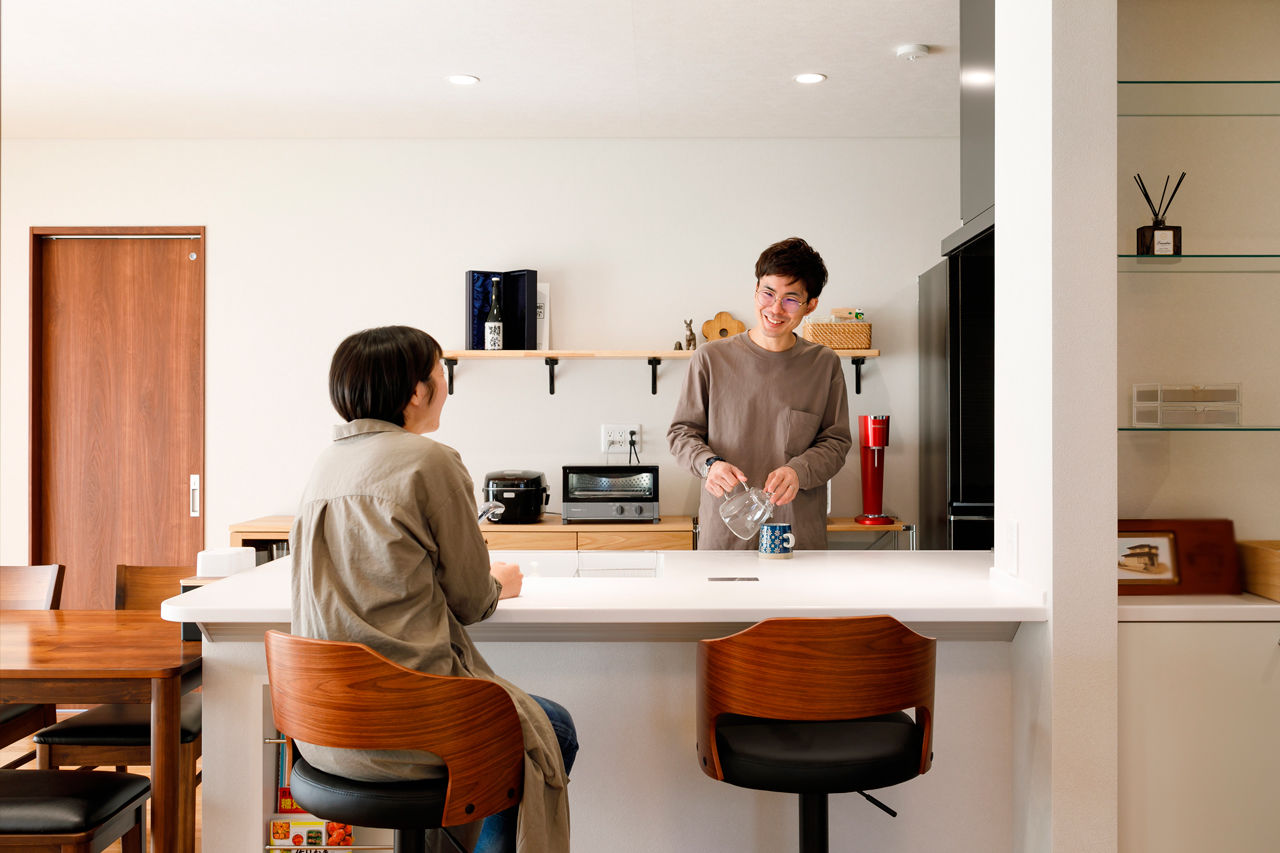 矢橋林業　矢橋の家  【2000万円台/4LDK/平屋風/注文住宅/間取り図】家事ラクな家。廊下やドアを減らしてコストダウンに成功！ の建築実例画像5