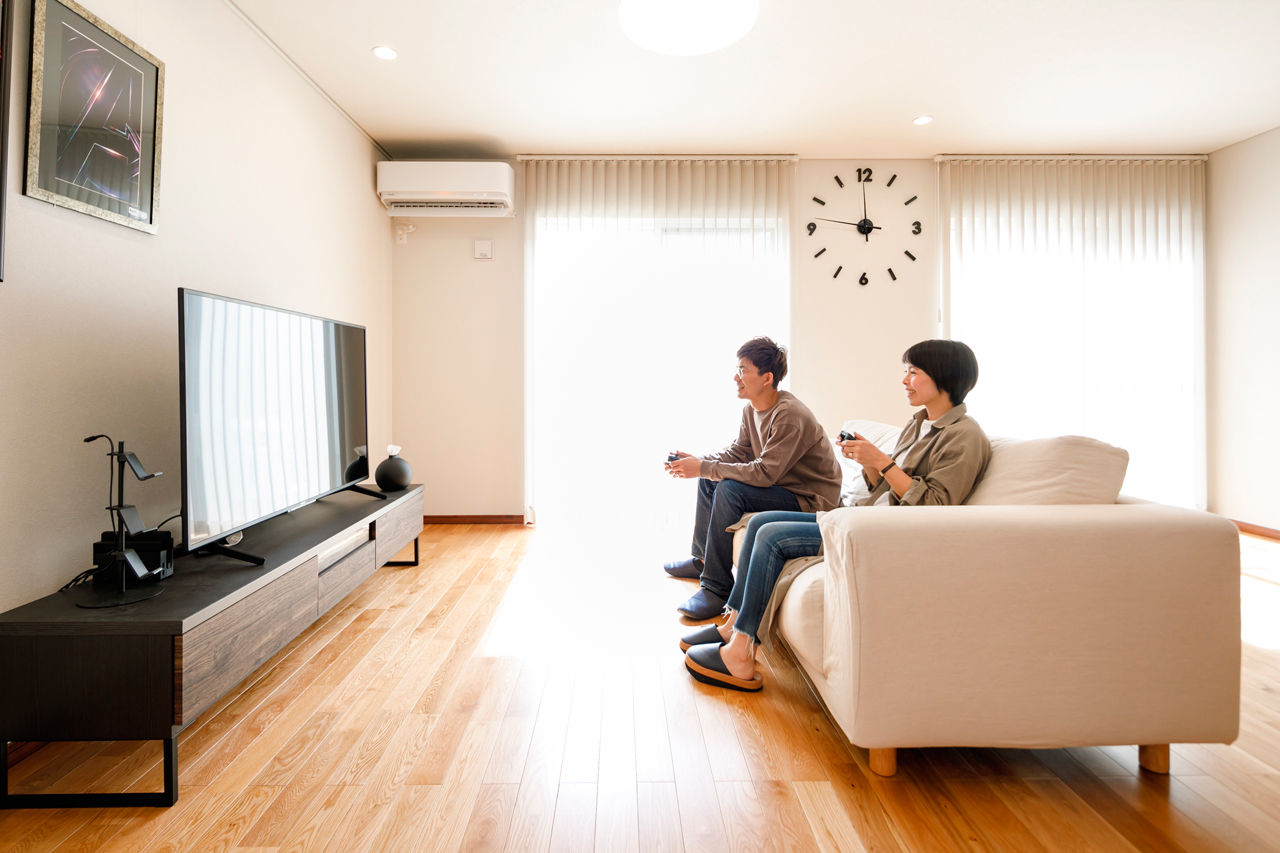 矢橋林業　矢橋の家  【2000万円台/4LDK/平屋風/注文住宅/間取り図】家事ラクな家。廊下やドアを減らしてコストダウンに成功！ の建築実例画像6