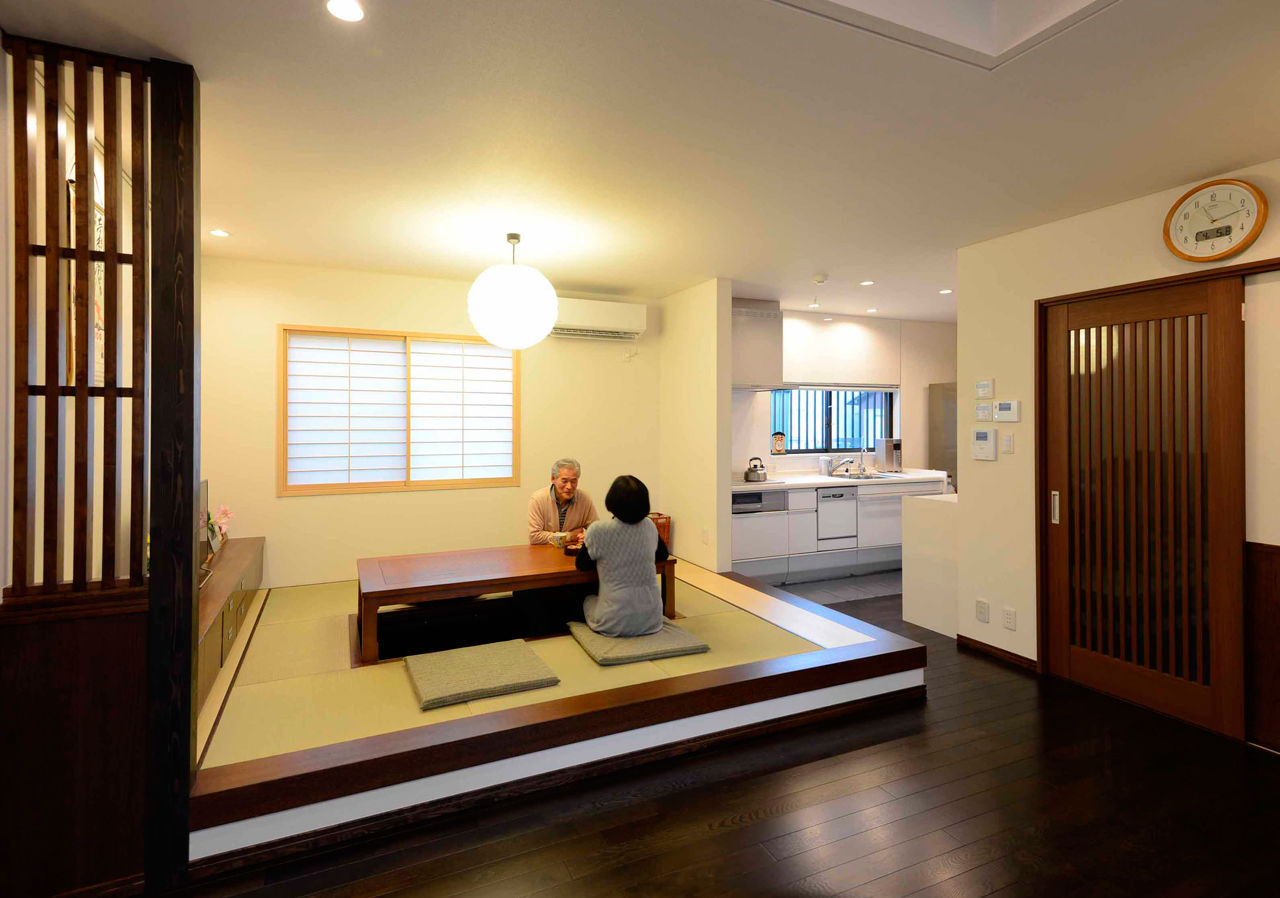矢橋林業　矢橋の家 【2000万円台/平屋/和モダン/間取り図】掘りごたつのダイニングでほっこり。60代夫妻の「これからの家」の建築実例画像2