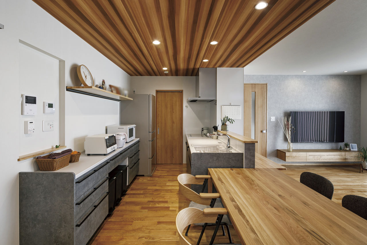 矢橋林業　矢橋の家 【2000万円台/30坪台/3LDK/駐車スペース/間取り】廊下を減らしてリビング広々！収納たっぷりの家事ラクな家の建築実例画像4