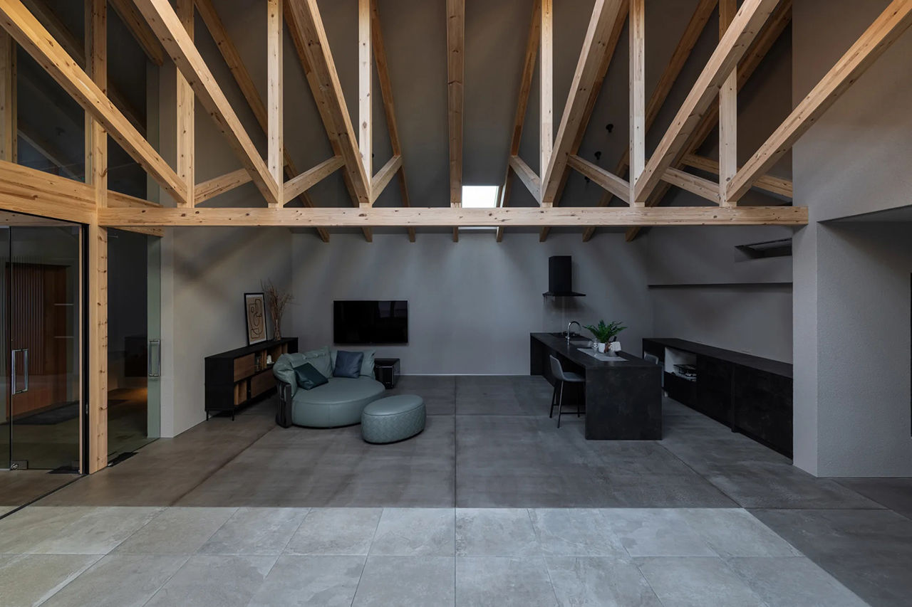 ｌａ ＣＡＳＡ　(ラ・カーサ) 【名古屋市/インナーガレージ/トラス構造/大空間/天窓】愛車と過ごせる上質なガレージハウスの建築実例画像7