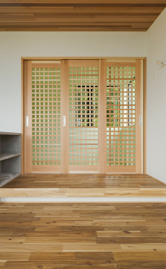 スタジオカーサ　一級建築士事務所 【4500万円/34坪/SE構法】柱のない大空間によって外の景色を存分に愉しめる。豊かな自然を身近に感じる家の建築実例画像12