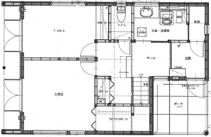 晃和住宅 【狭小地×ペットと暮らす×2階リビング】ニセコの大自然に溶け込み眺望にこだわった"Happy"な木の家の間取り図（3LDK）1階