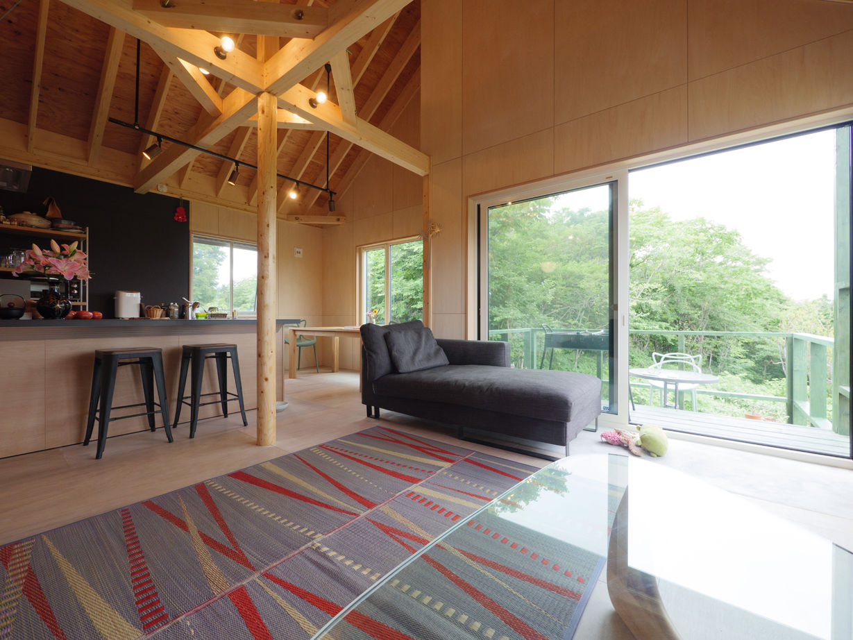 晃和住宅 【狭小地×ペットと暮らす×2階リビング】ニセコの大自然に溶け込み眺望にこだわった"Happy"な木の家の建築実例画像7